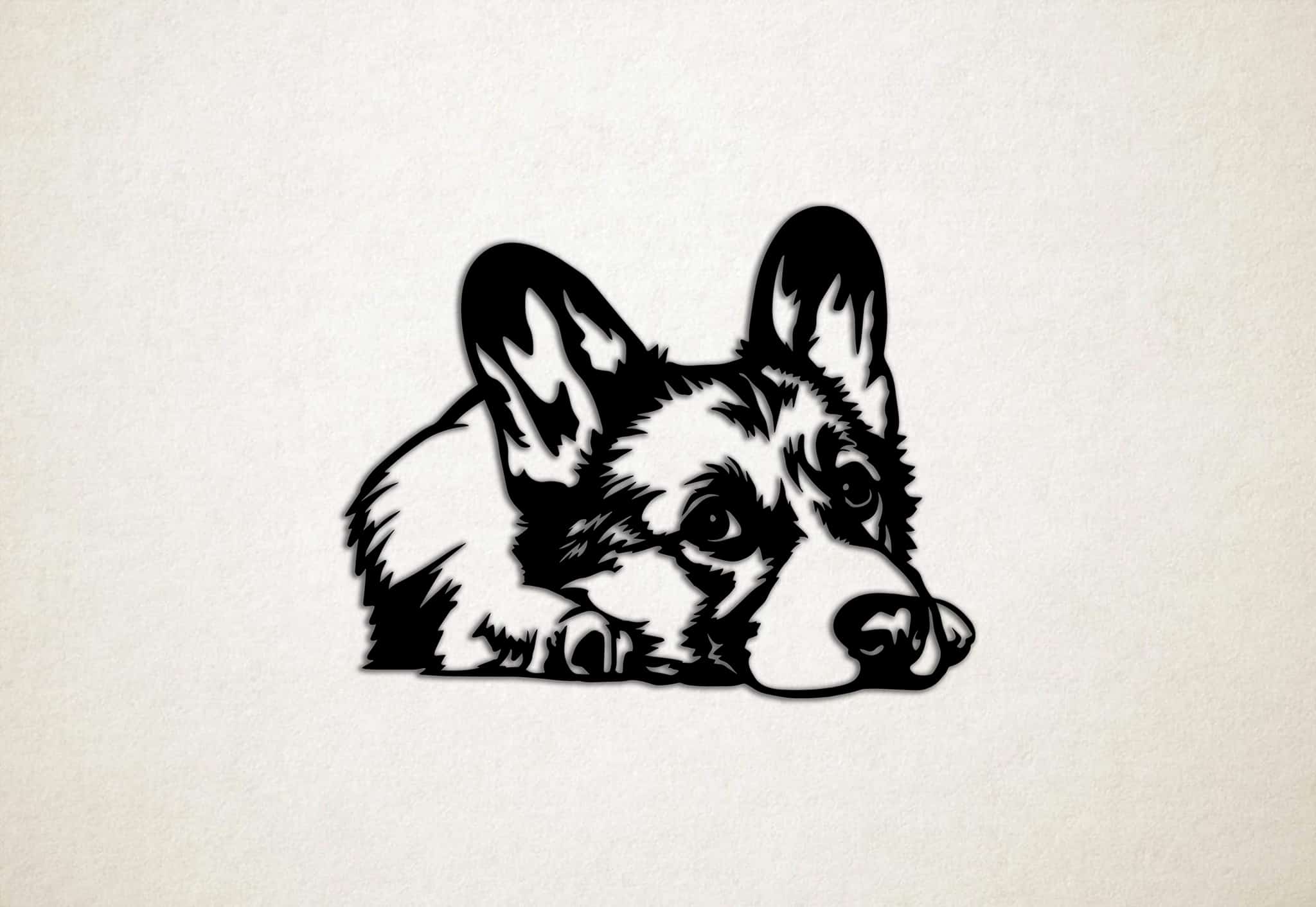 Line art corgi