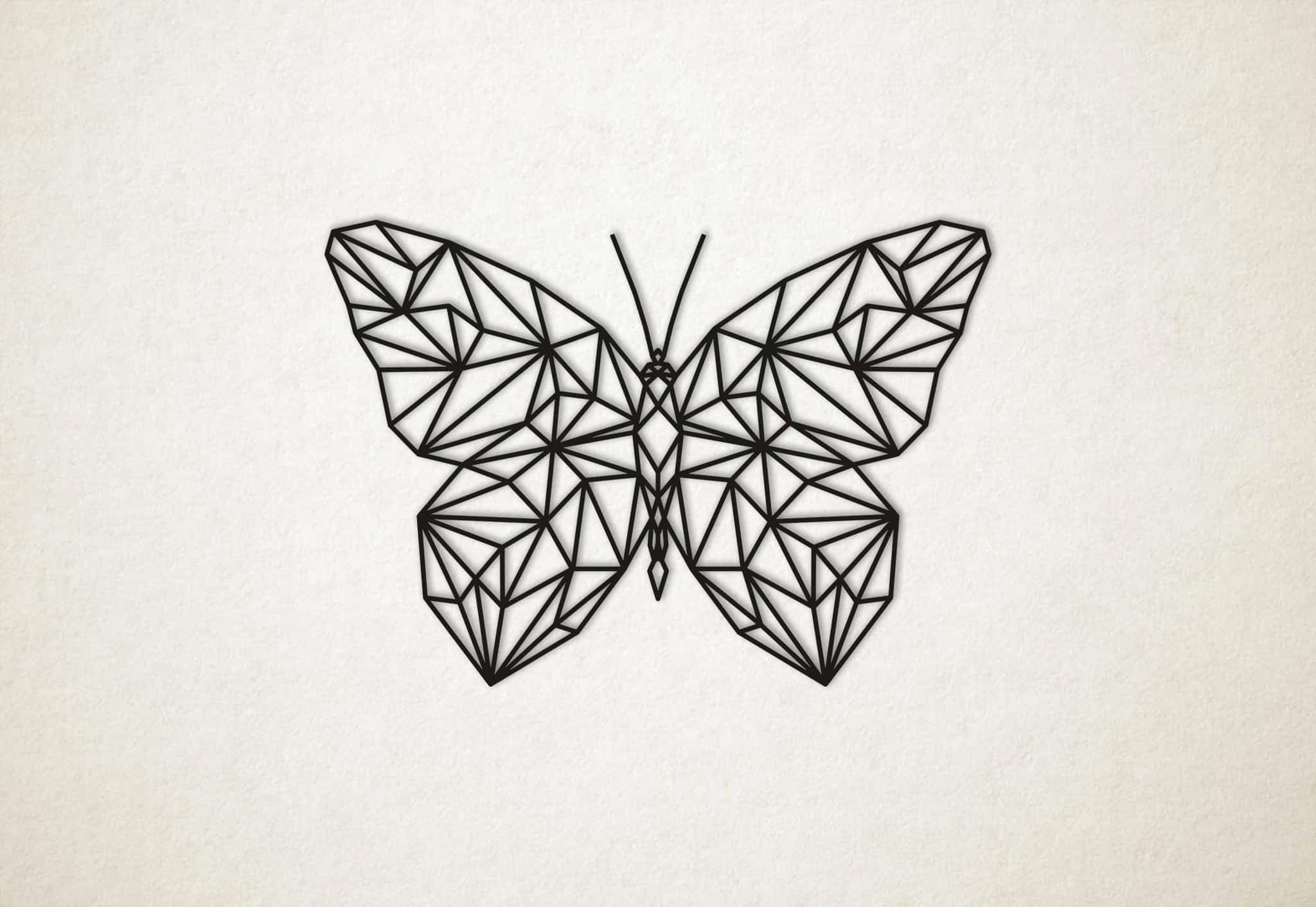 Line art vlinder