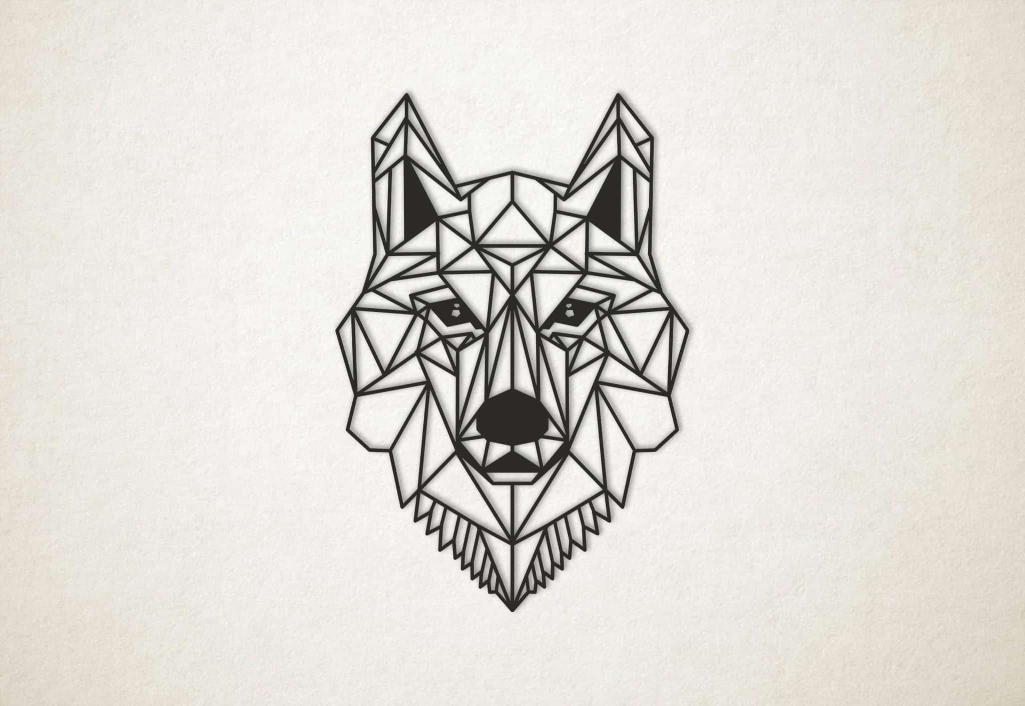 Line art wolf
